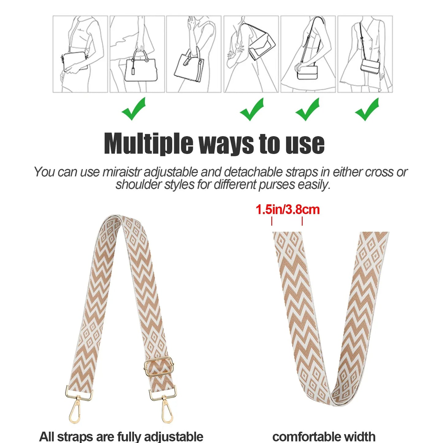 Tracolla in Nylon e Cotone - Stile e Comfort per le Tue Borse